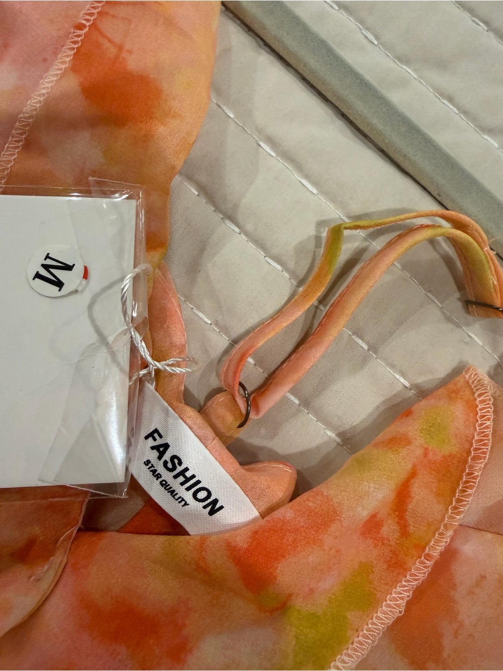 Floral Ruffle Slip Dress in Coral & Lime - Picture 6 of 10